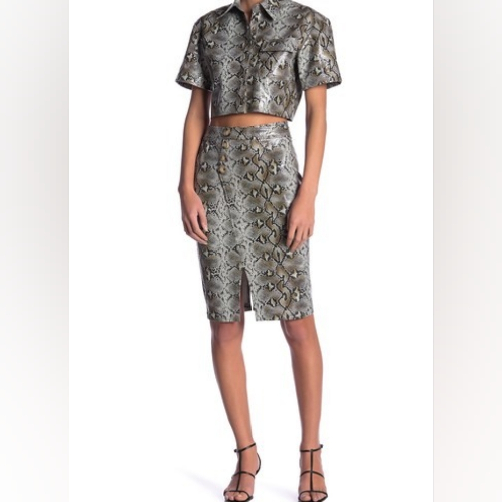 Elegant Snake Print Skirt Us 8 UK 12